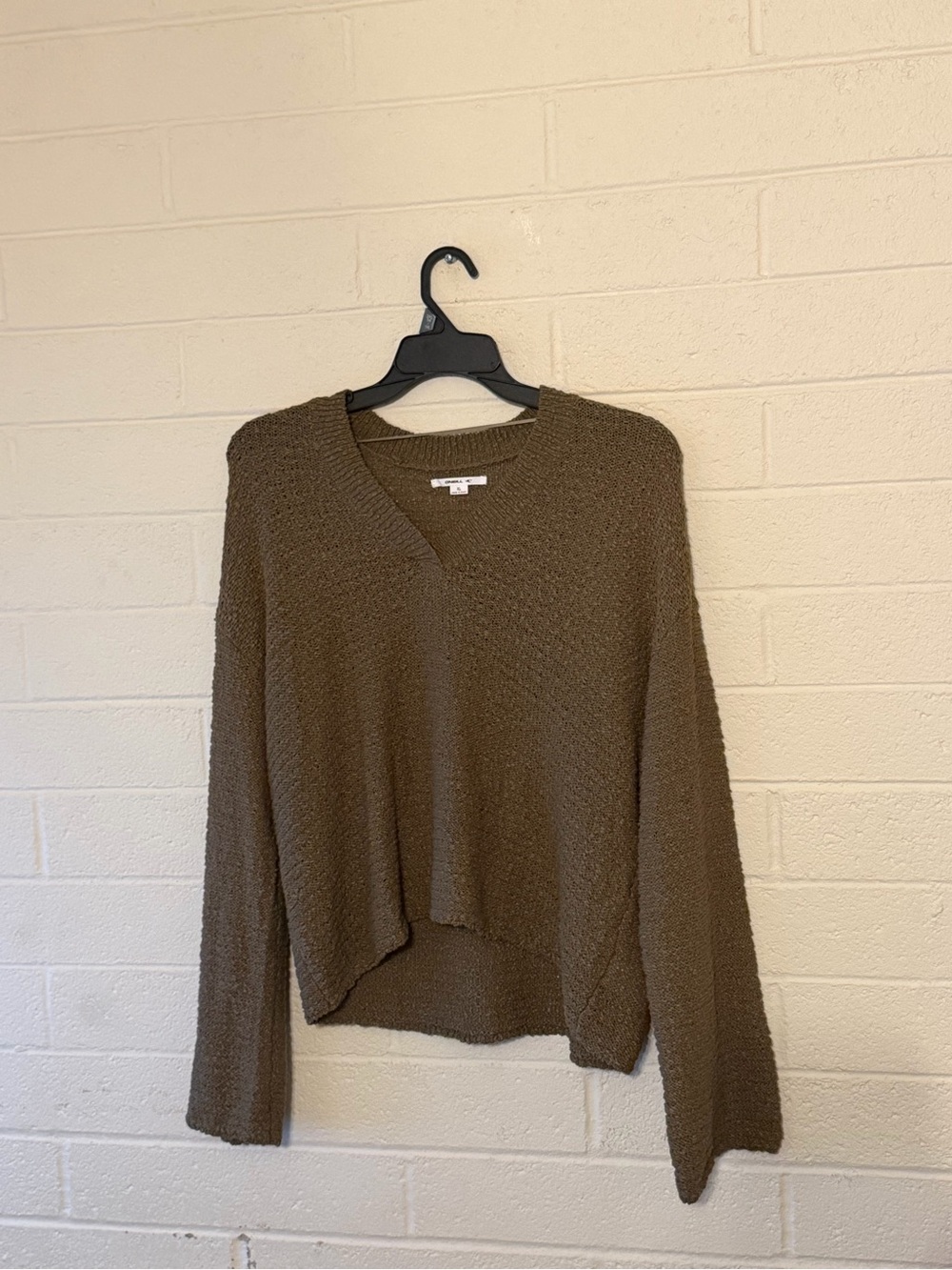 O'Neill Sunny Paradise V-Neck Sweater in Olive